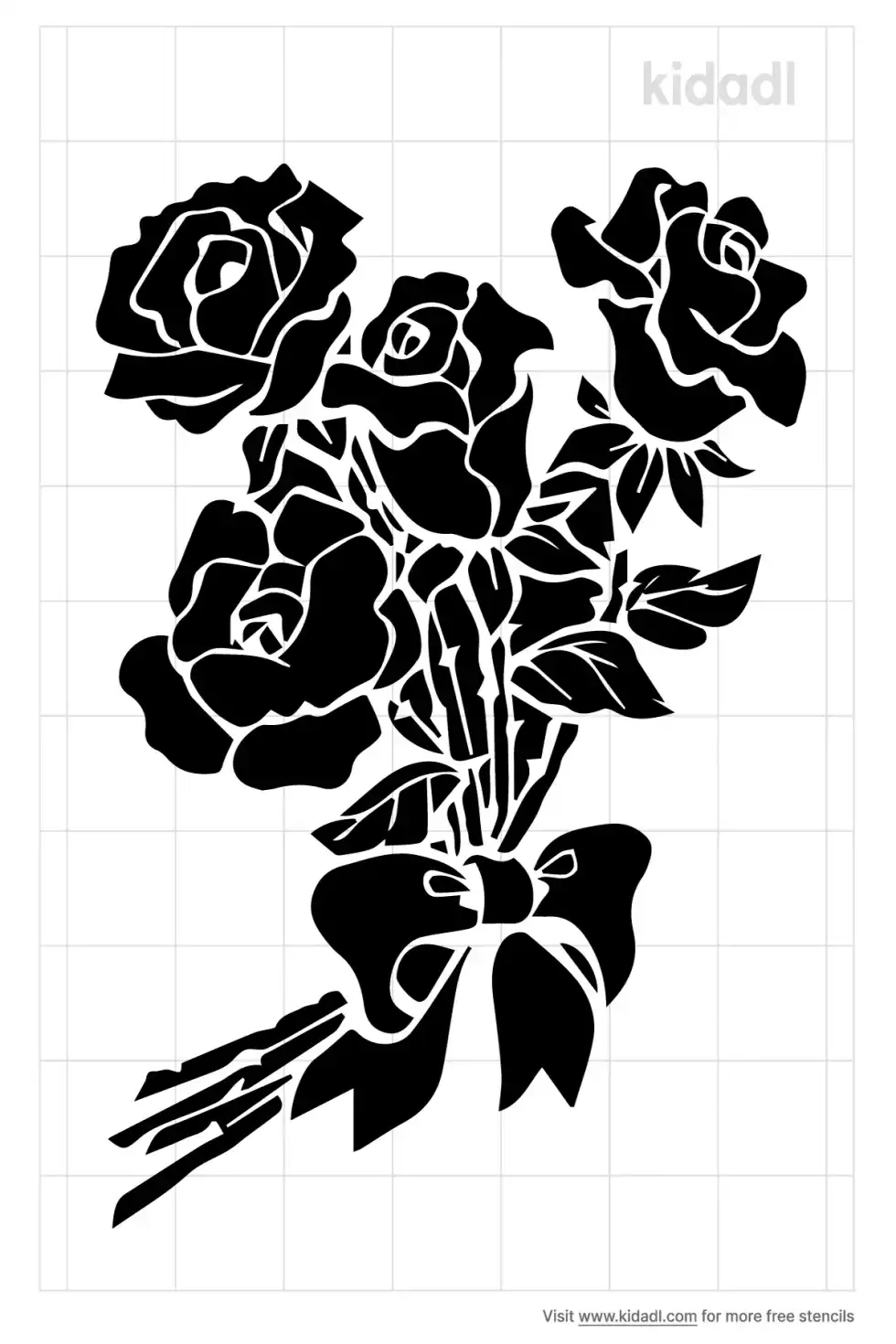Bunch Of Flower Stencil