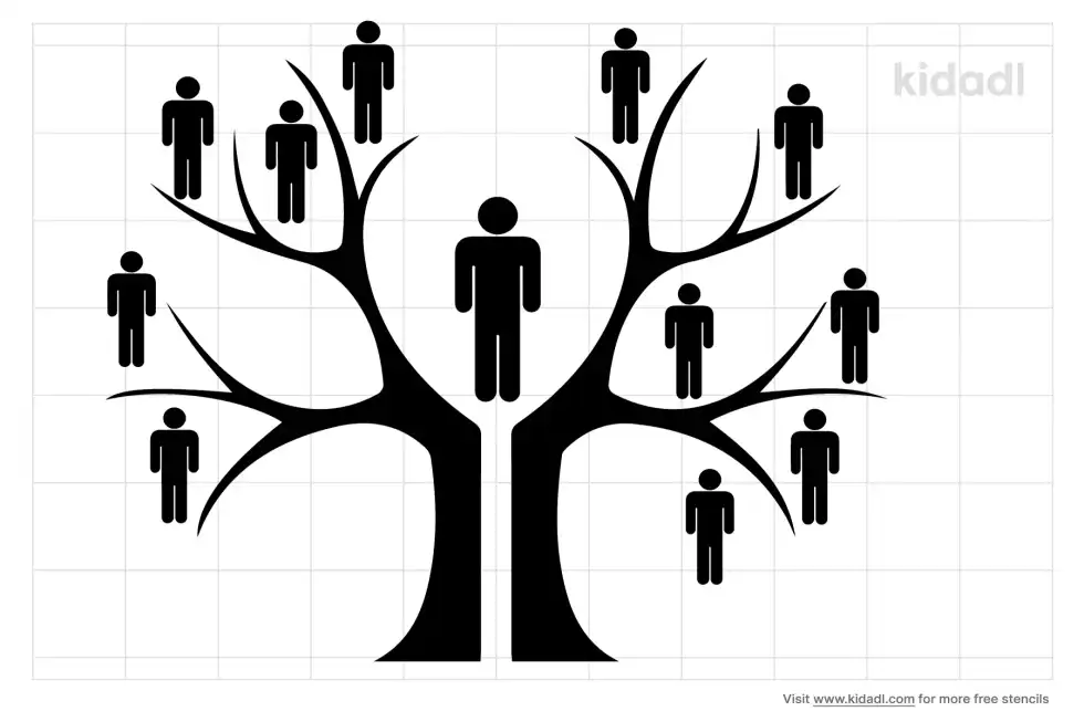 Family Reunion Tree Stencil