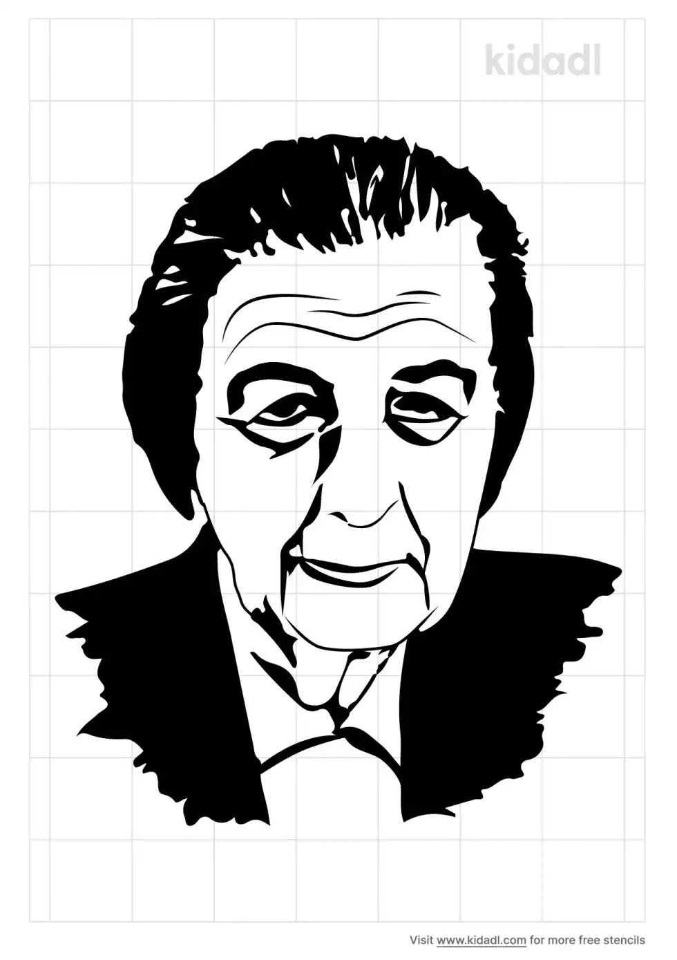 Golda Meir Stencil