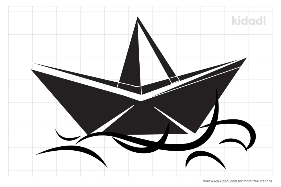 Paper Boat Stencil