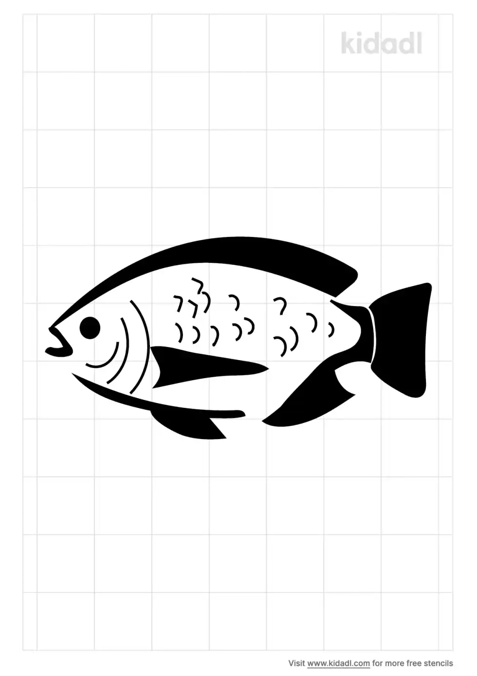 Tilapia Fish Stencil