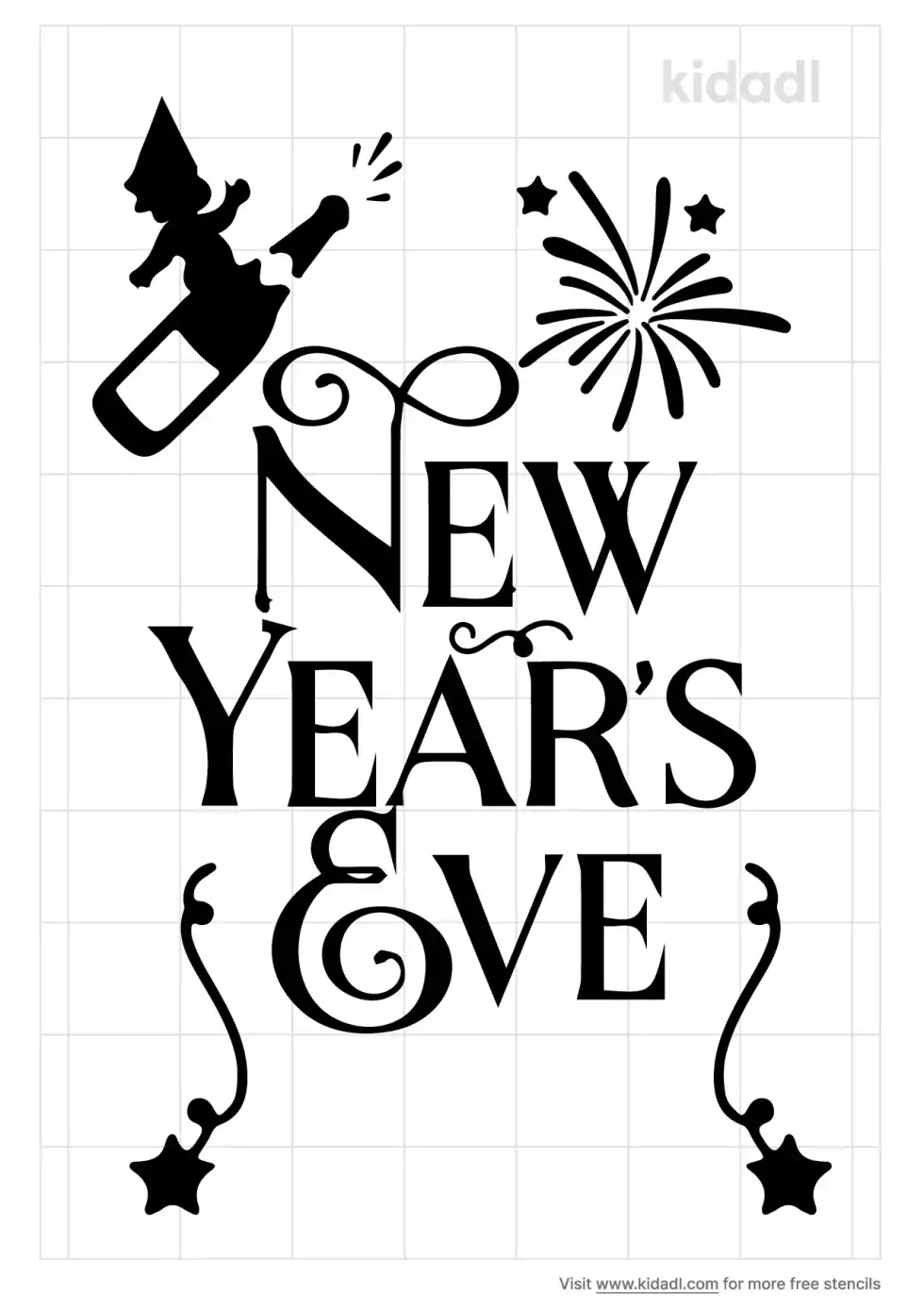 New Years Eve Stencil