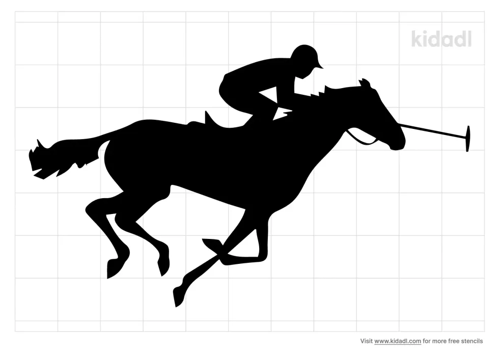 Polo Horse Stencil
