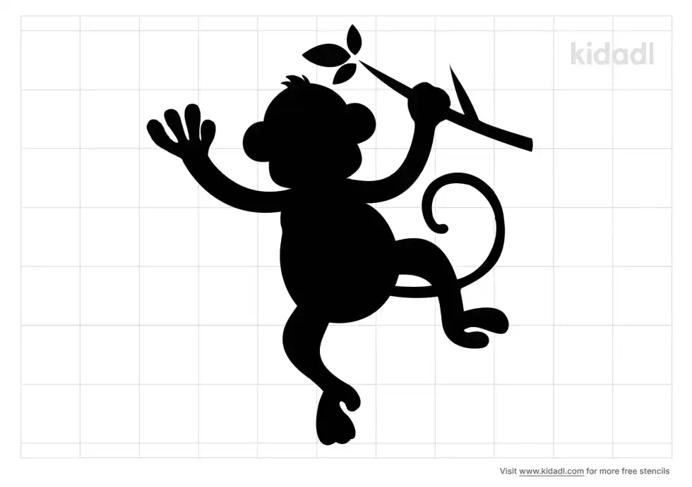 Simple Monkey Stencil