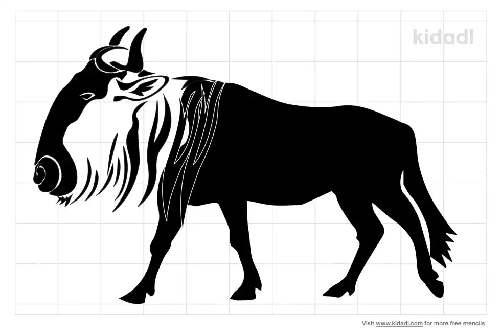Wildebeest Stencil