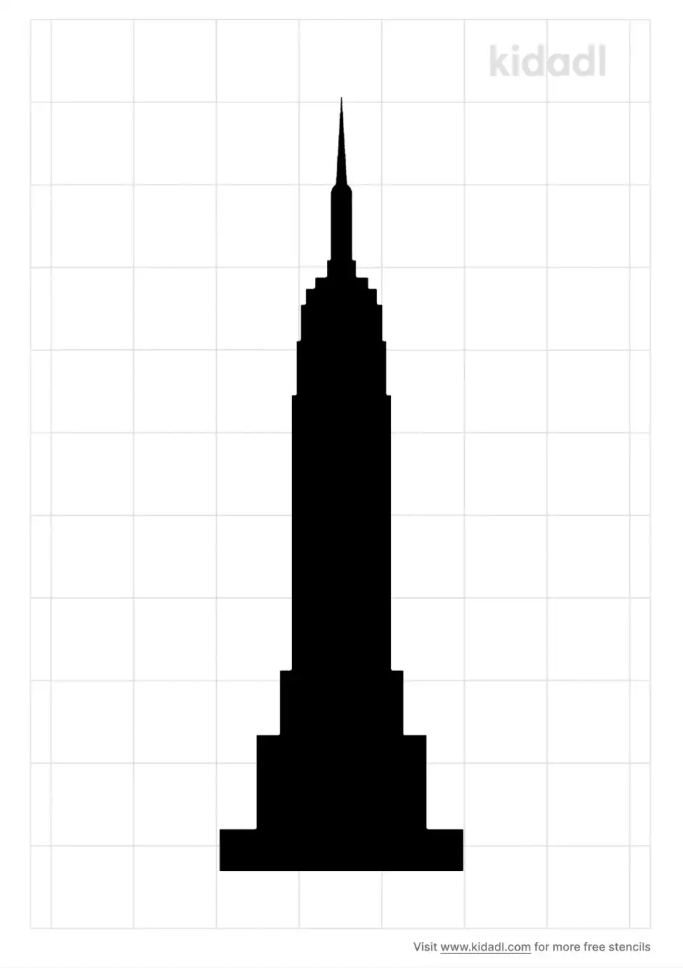 Empire State Building Stencil