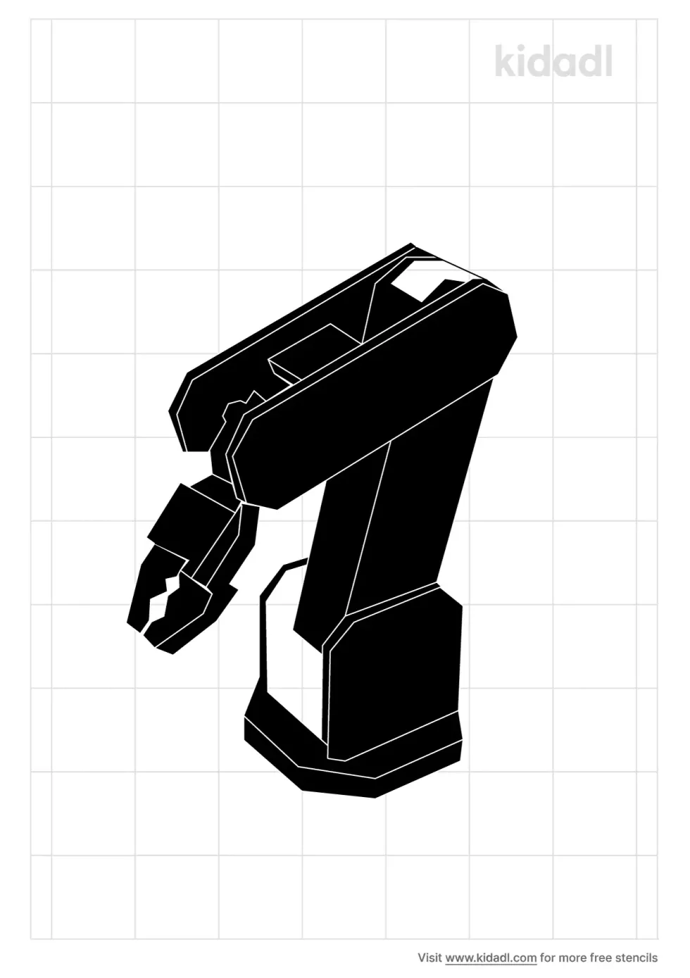 Cyborg Arm Stencil