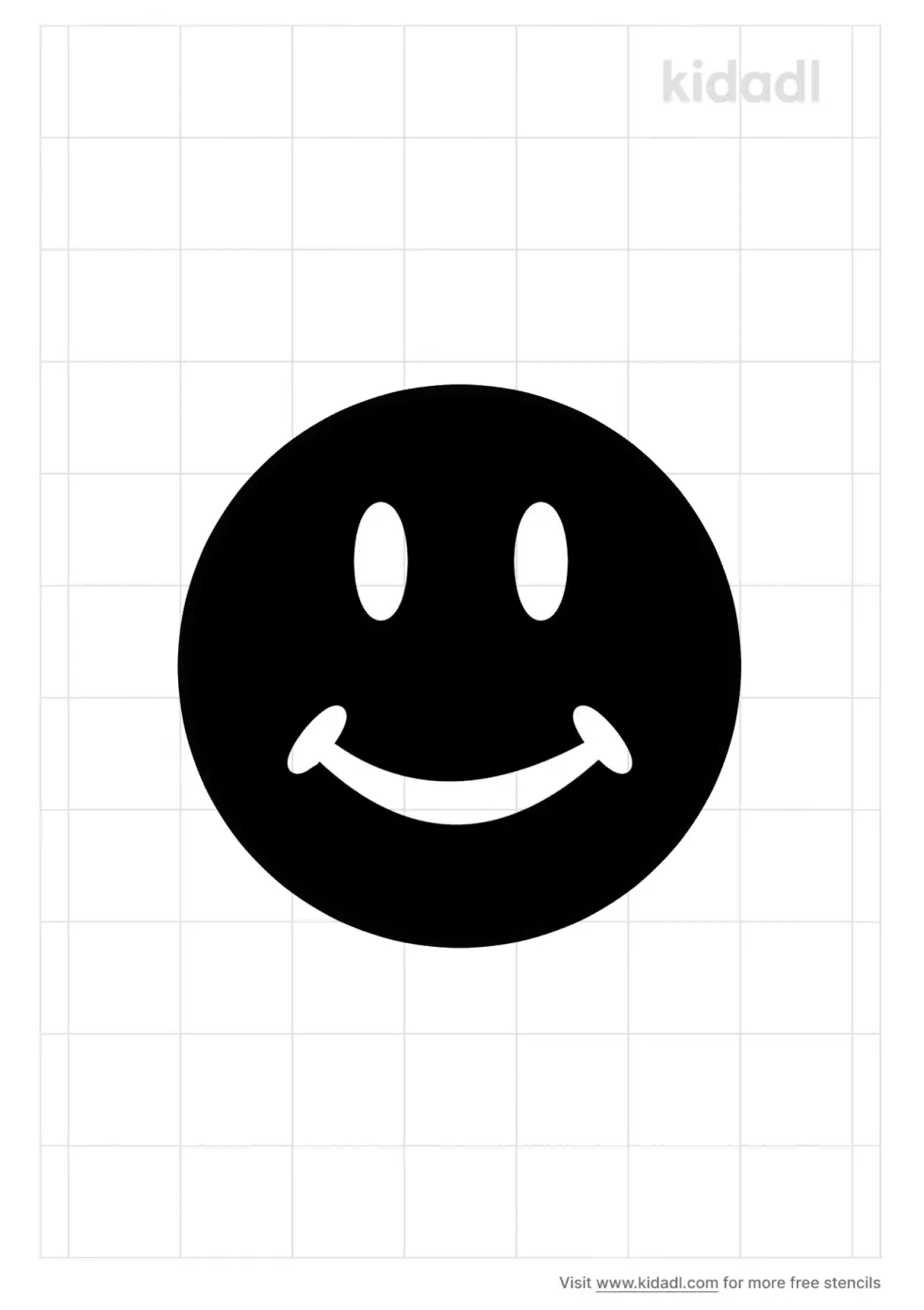 Cute Smiley Stencil | Kidadl
