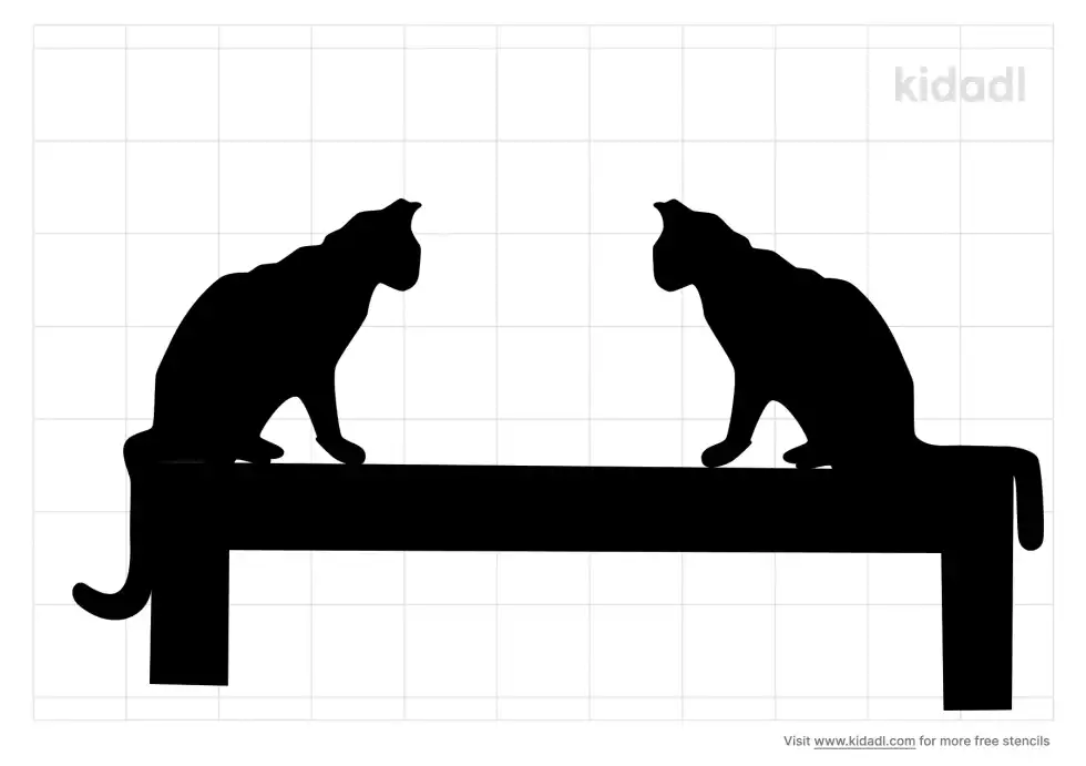 Cute Kitten Door Topper Stencil