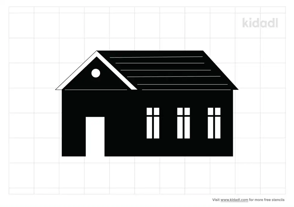 Cute House Stencil