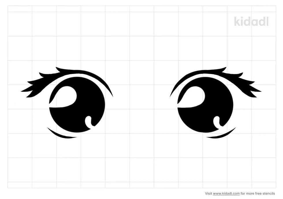 Cute Baby Eyes Stencil | Kidadl