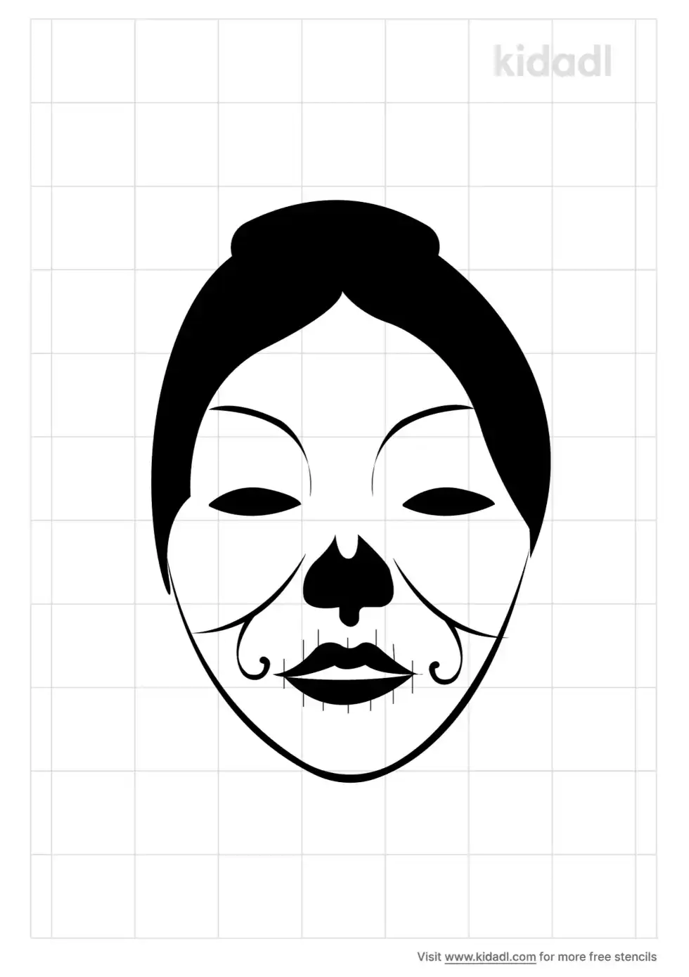 Day Of Dead Girl Stencil