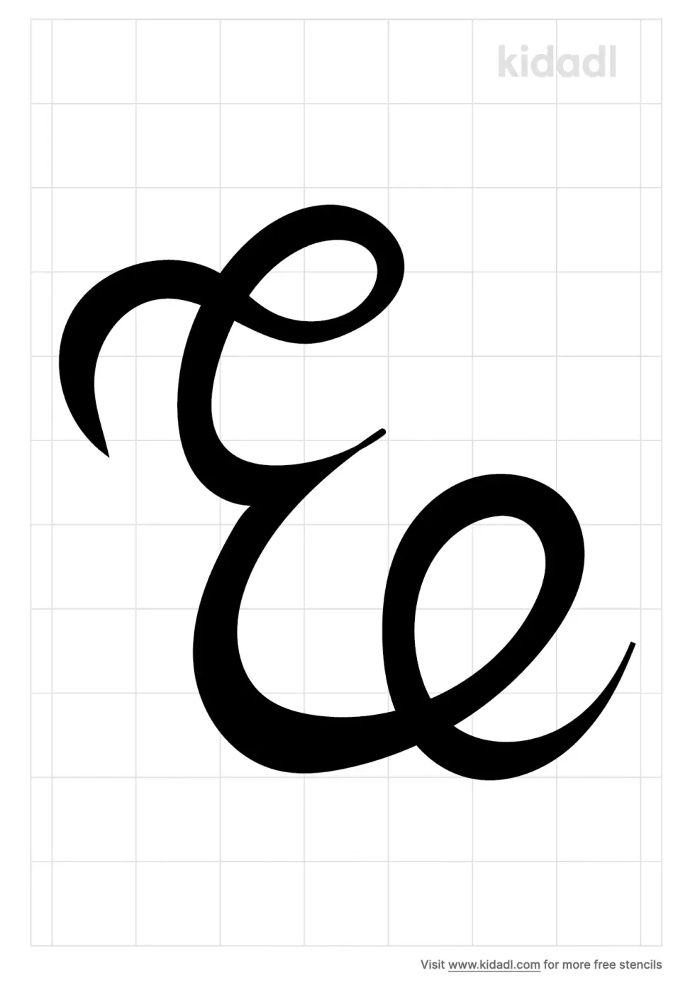 Cursive Letter E