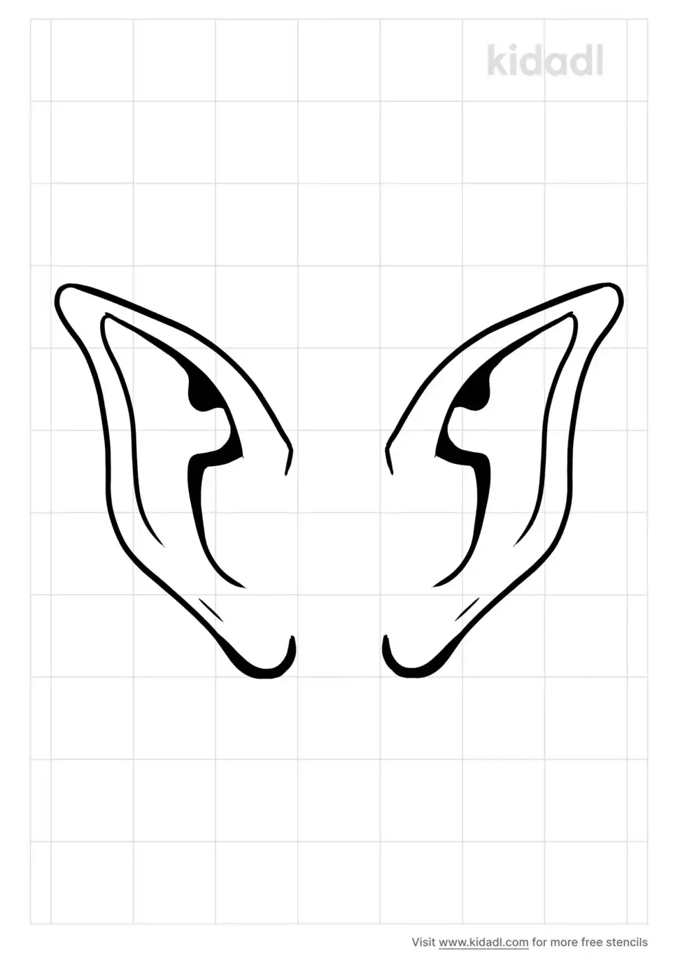 Elf Ear Stencil
