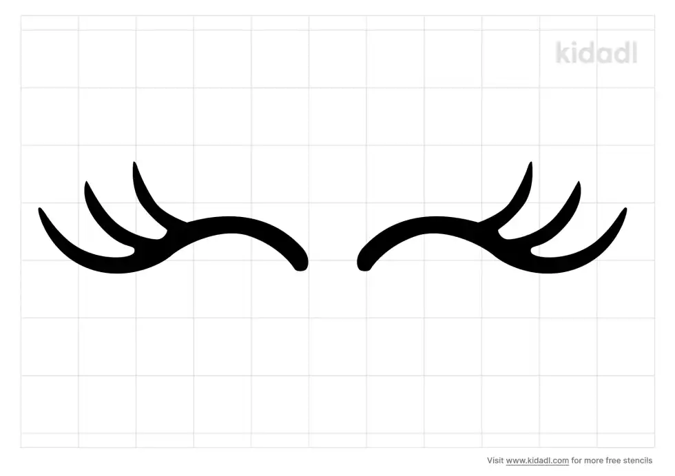 Deer Eyelashes Stencil