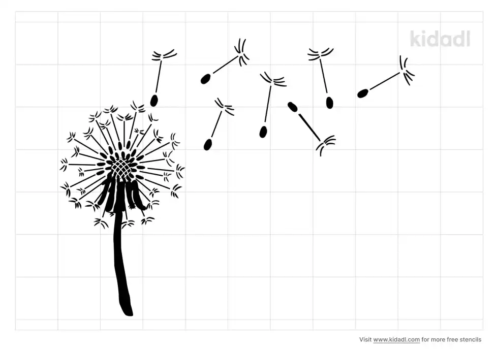 Dandelion Clock Stencil
