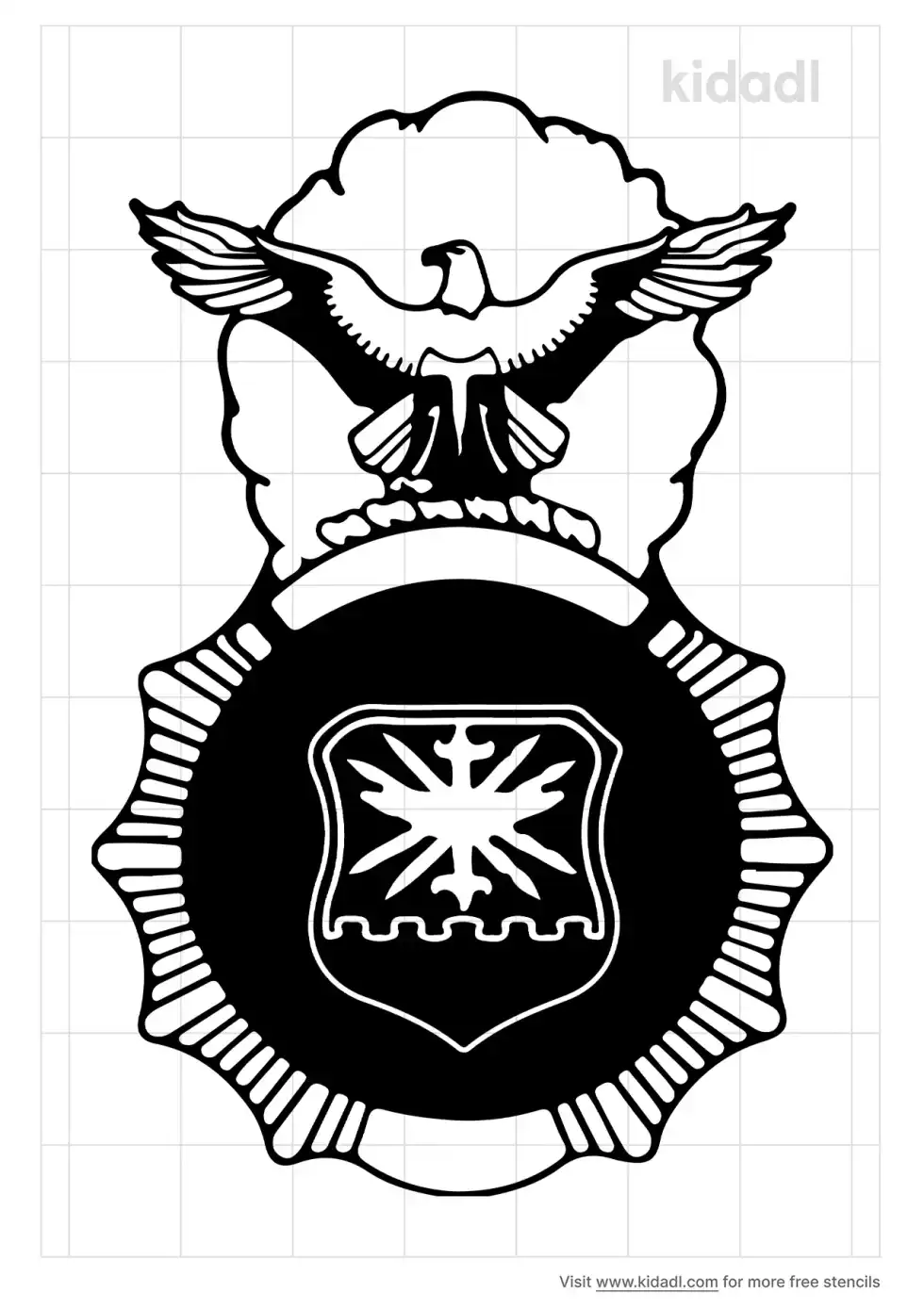 Department Of The Air Force Security Police Stencil
