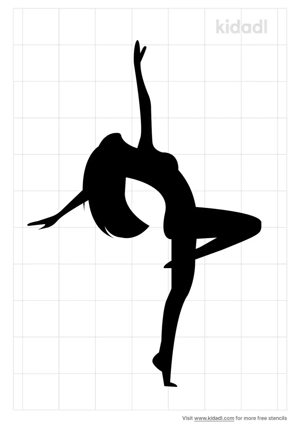 Dancing Girl Stencil