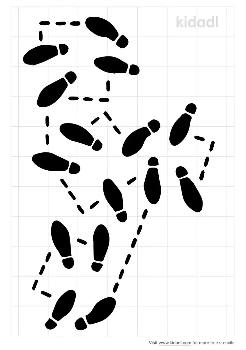 Dance Step Foot Stencil