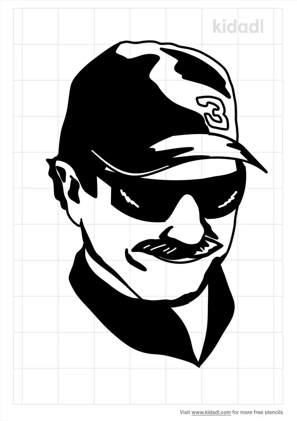 Dale Earnhardt Stencil