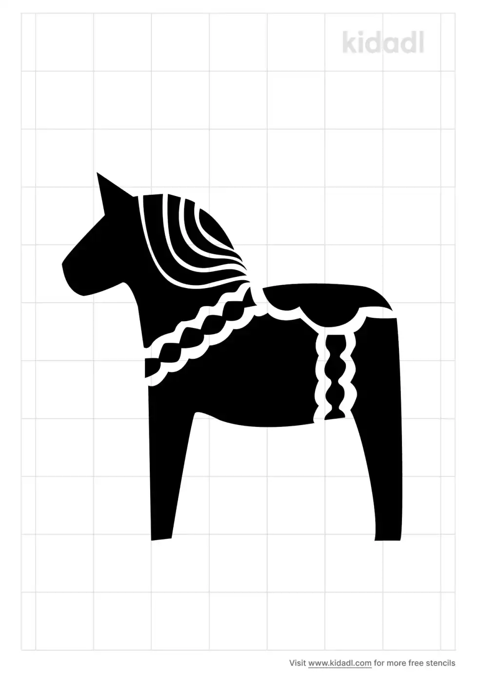 Dala Horse Stencil