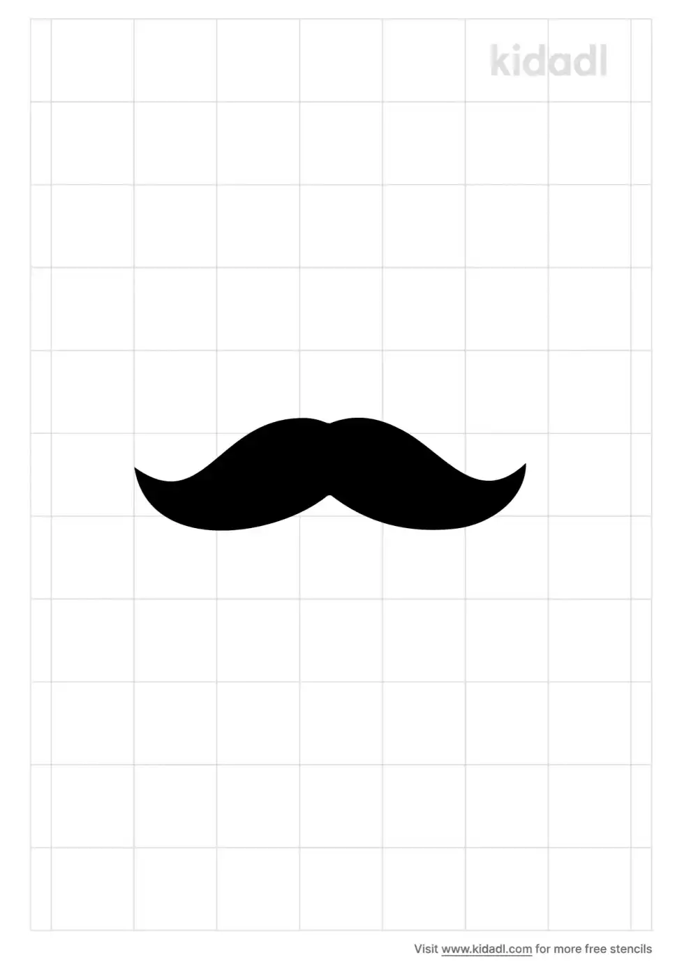 Dad Mustache Stencil