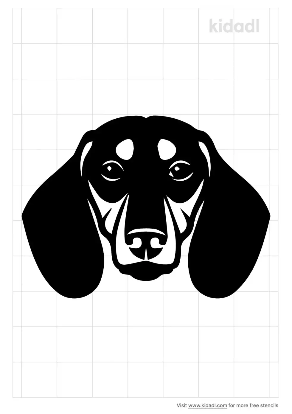 Dachshund Face Stencil