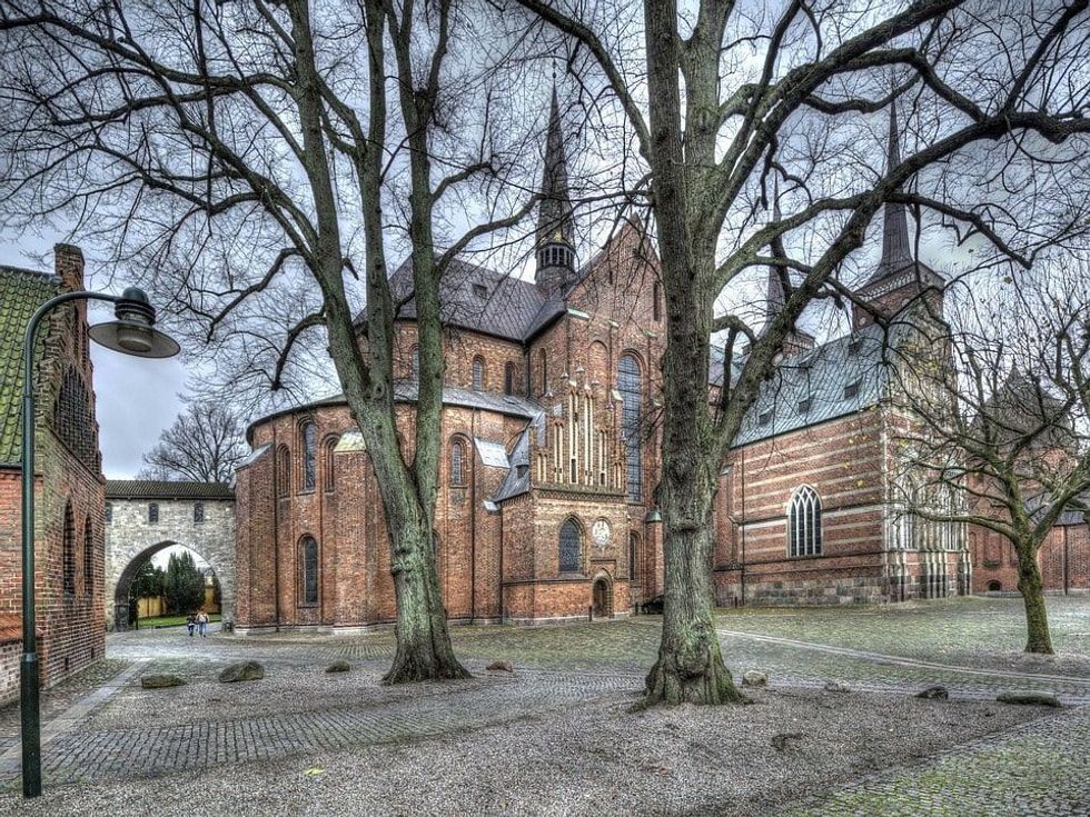 In 1026, the king of England and Denmark, Canute the Great, murdered his brother-in-law on the Roskilde Cathedral premises