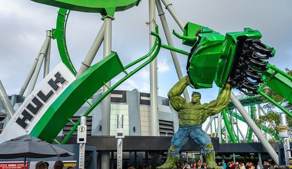 Incredible Hulk roller coaster ride