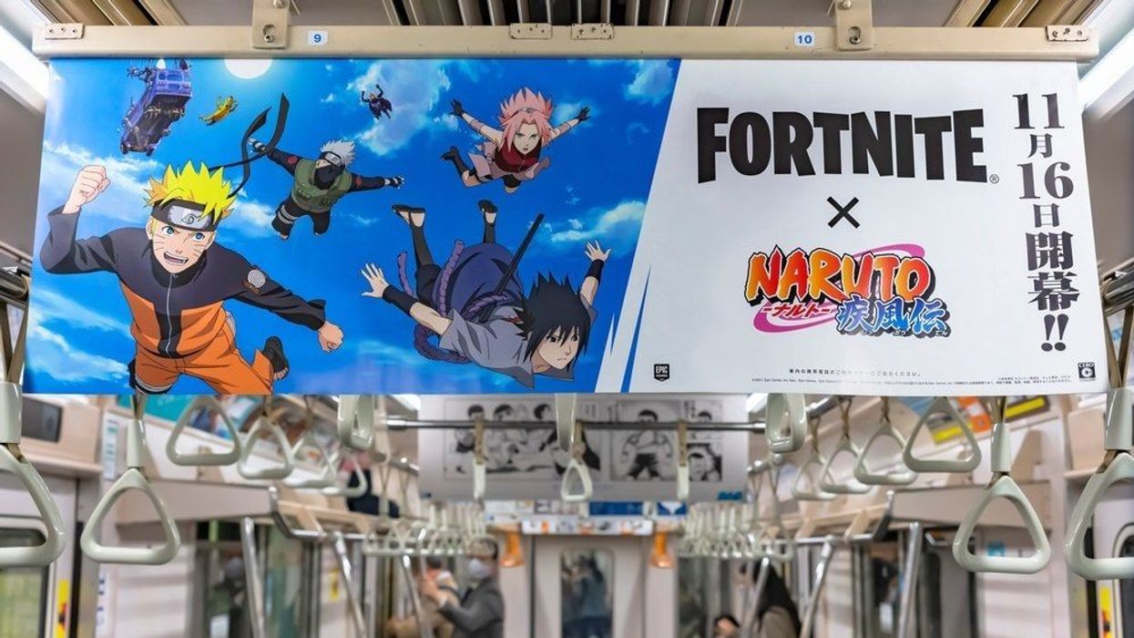 Japanese advertising banners in metro