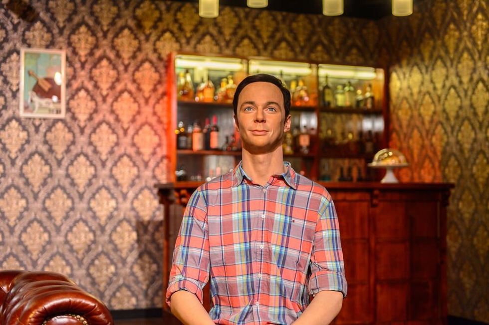 Jim Parsons as Sheldon Cooper at the Beijing Madame Tussauds wax museum