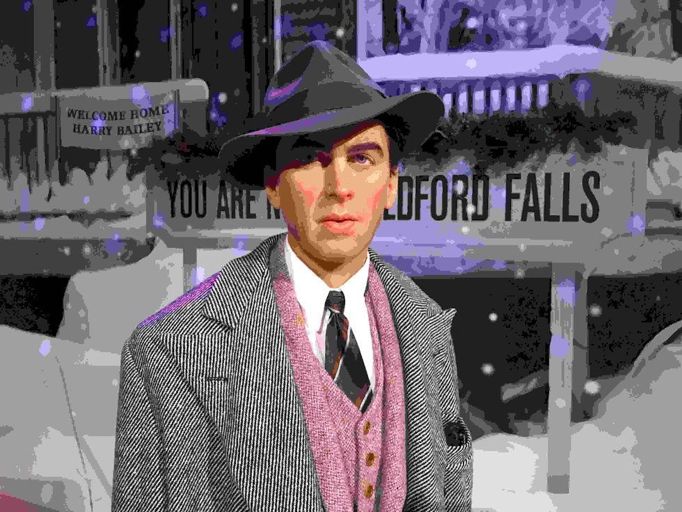 Jimmy Stewart figure as George Bailey in It’s a Wonderful Life at Madame Tussaud’s in Hollywood.