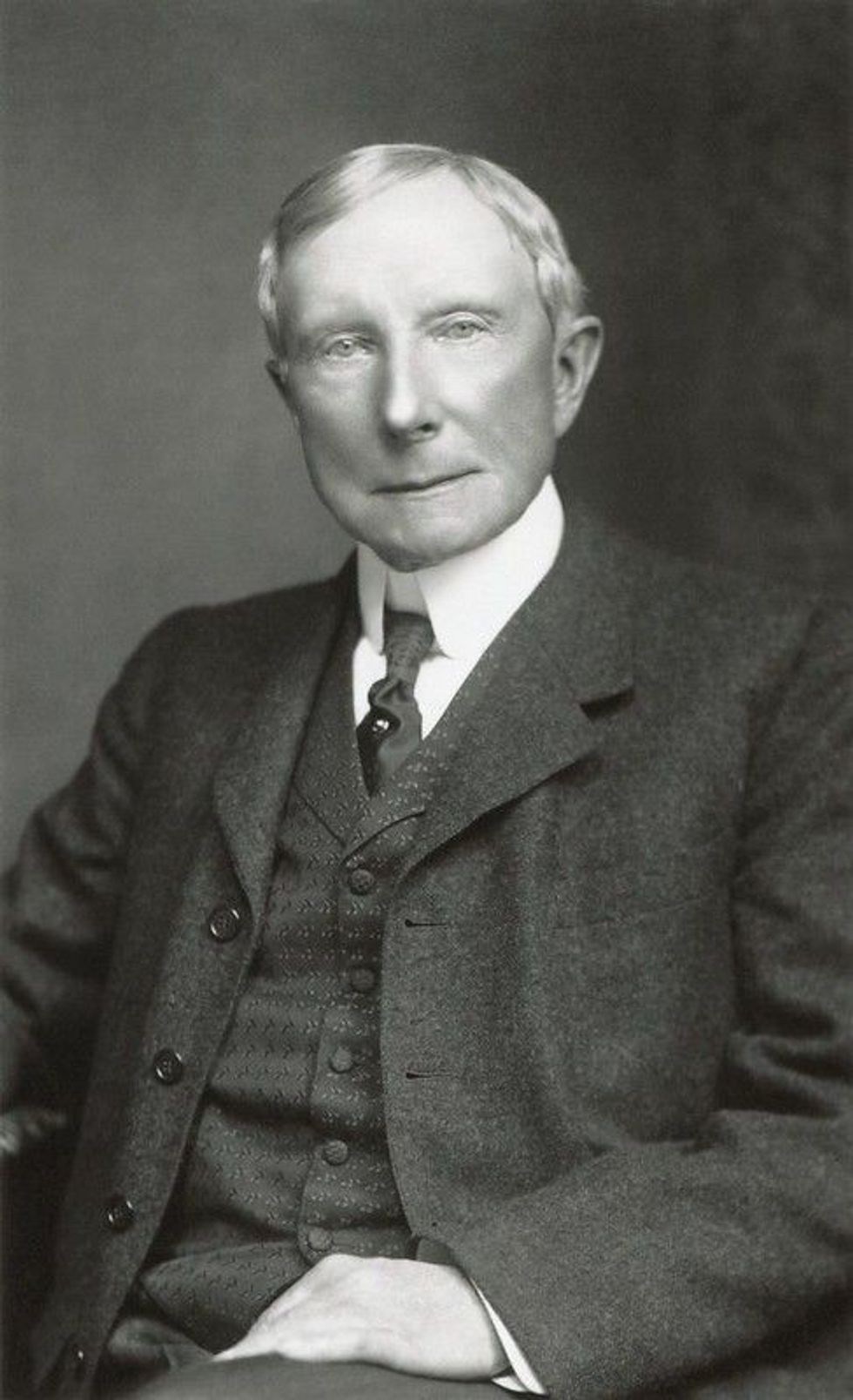 John D. Rockefeller black and white image