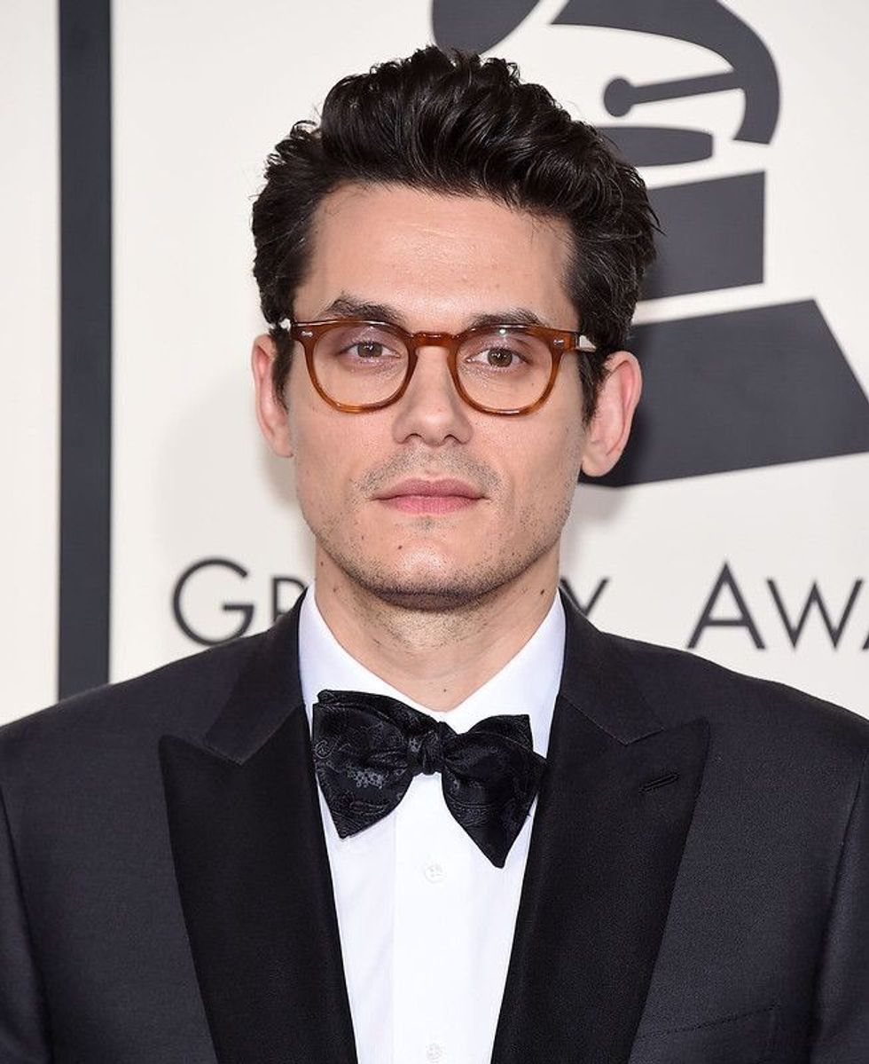 John Mayer in a black suit