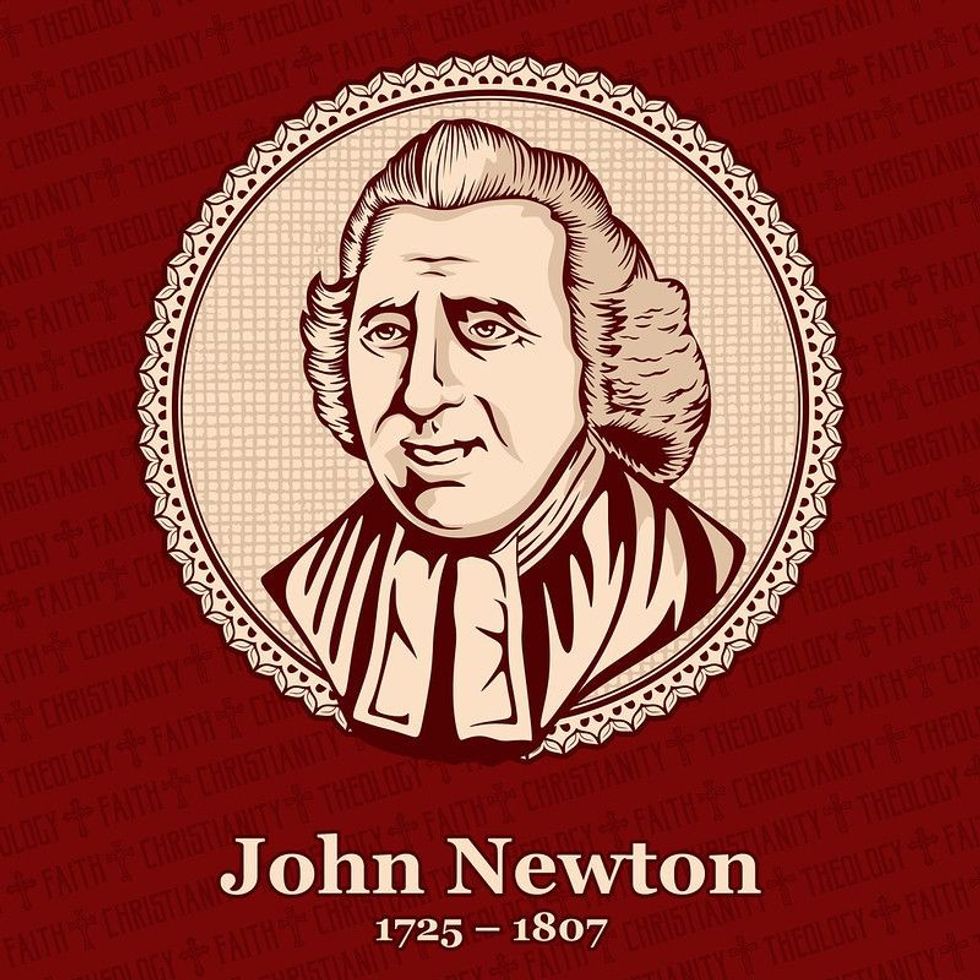 John Newton image on a red background
