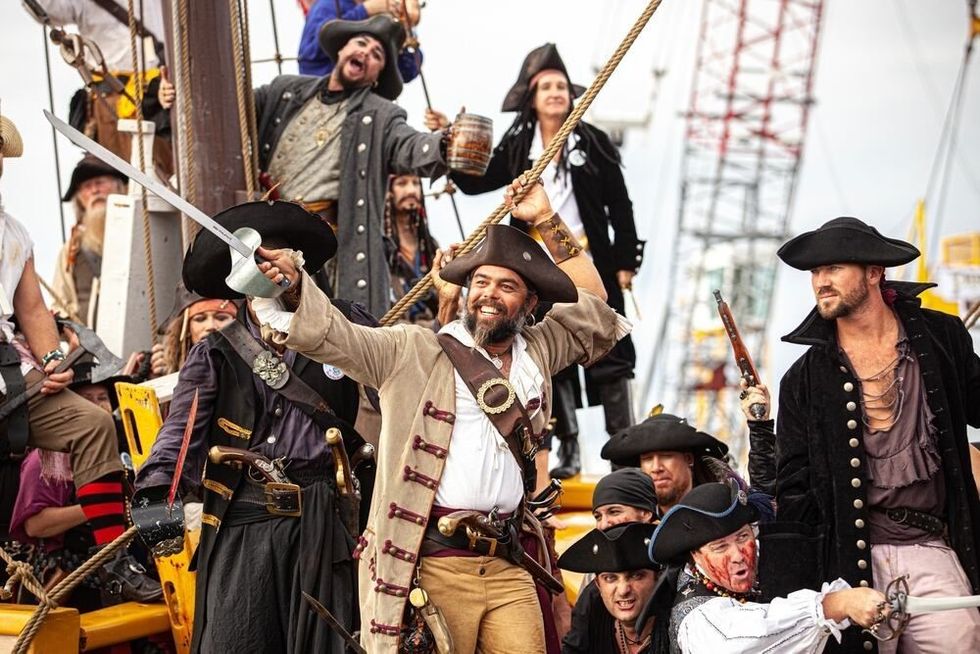 Jolly Roger Pirate boat.