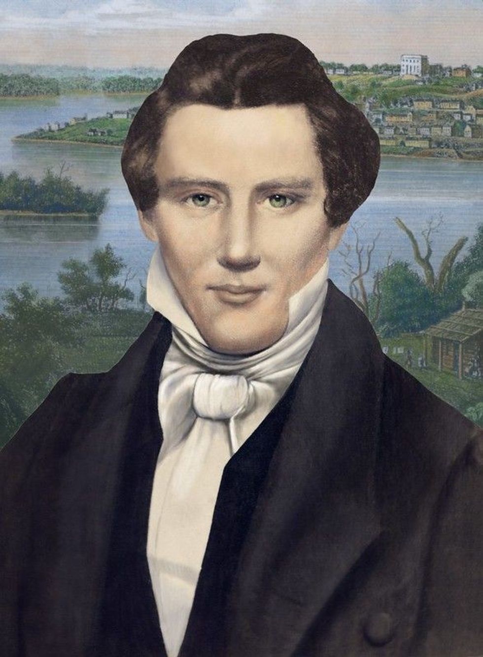 Joseph Smith closeup painting.
