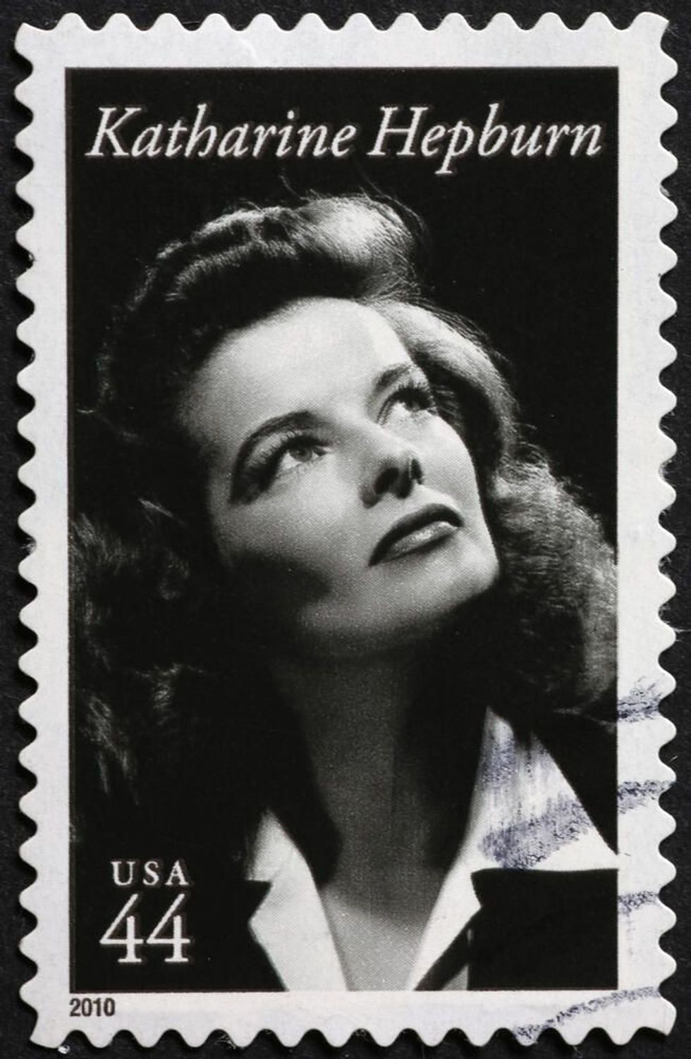 Katherine Hepburn on american postage stamp