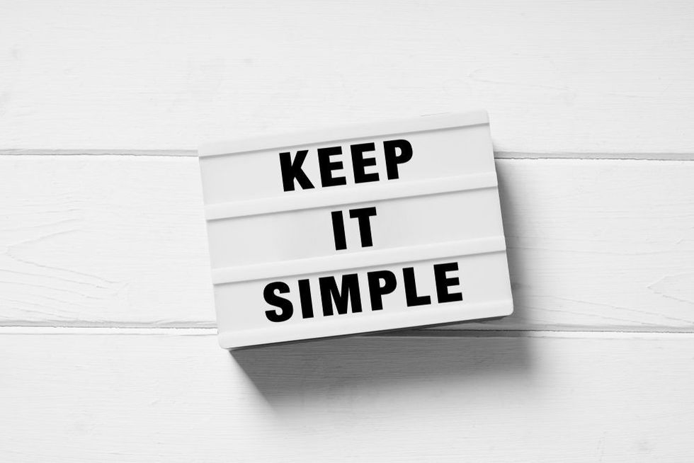 Keep it Simple sign