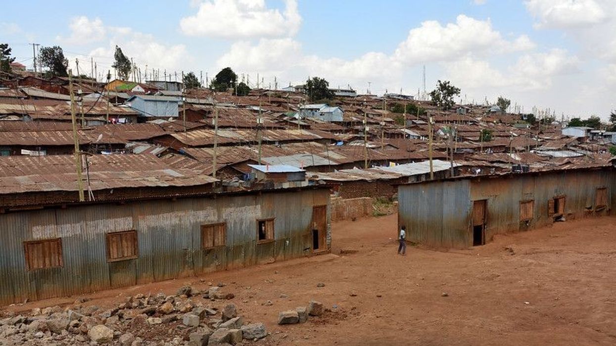 Kibera slums in Nairobi Kenya