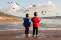 Kids at the seaside