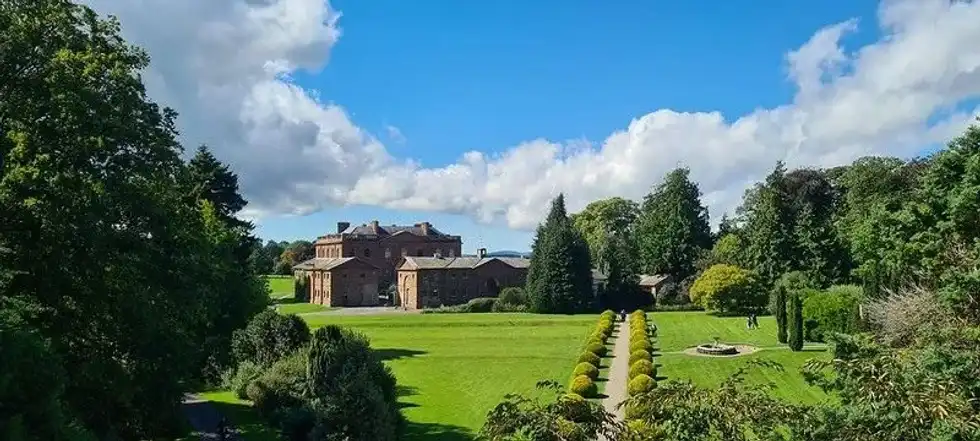 Landscape green gardens at Berrington Hall.