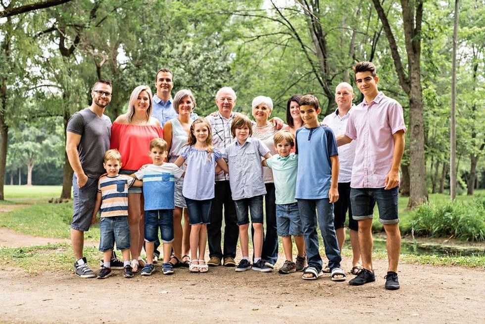 Large family with cousin grandparents
