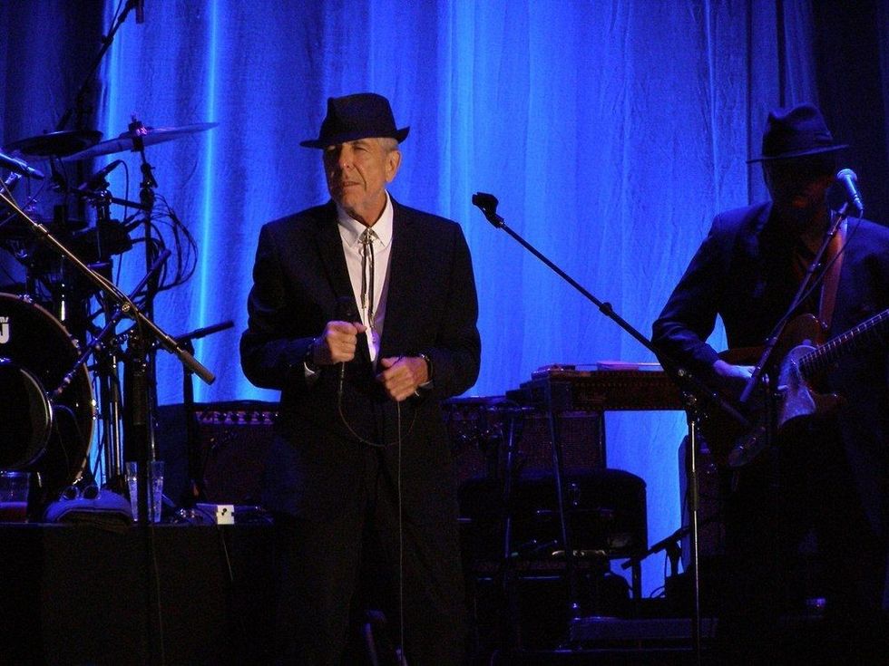 Leonard Cohen sings in front of a big audience for his only Italian date of the tour in Florence.