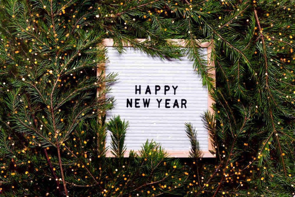 Letter board new year and christmas concept