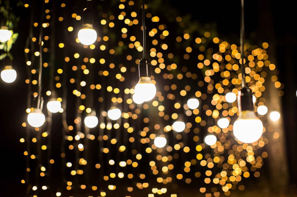 Lights and lanterns in the night