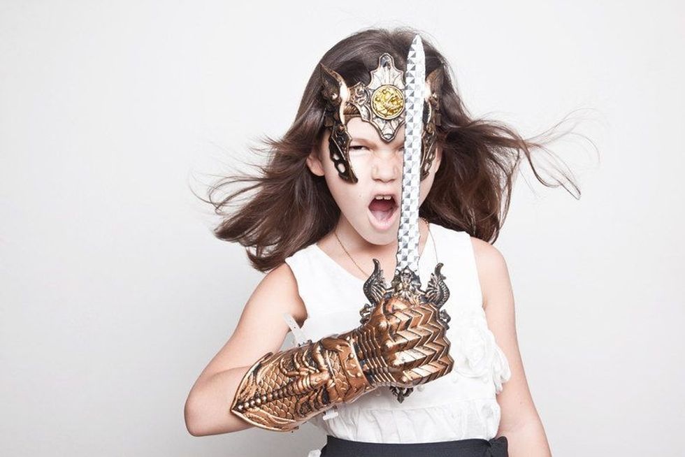 Little girl warrior.