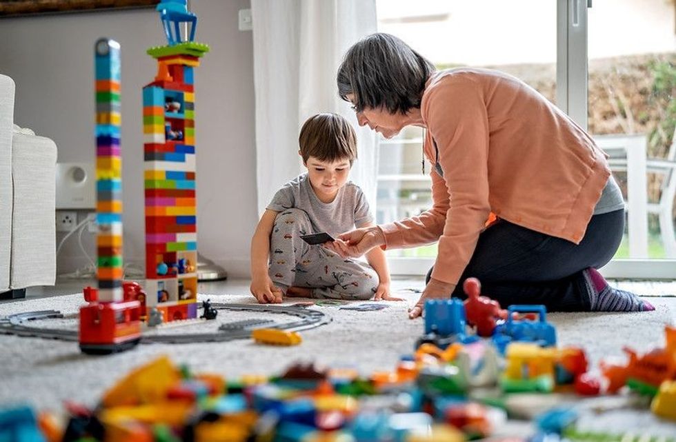 Little toddler boy playing