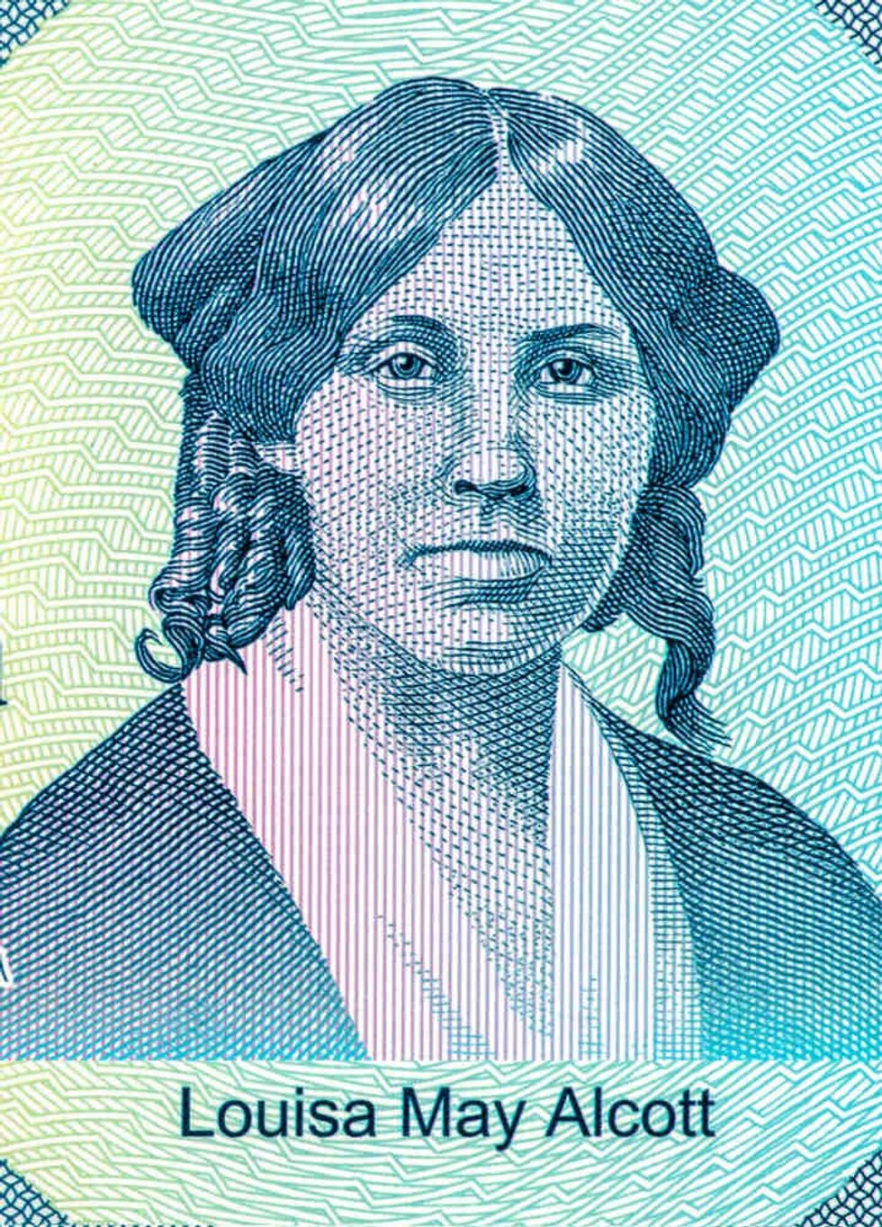 Louisa May Alcott on 50 Dollars Pennsylvania 2nd state, Dollars Polymer Banknote, Fancy polymer money Set of states.