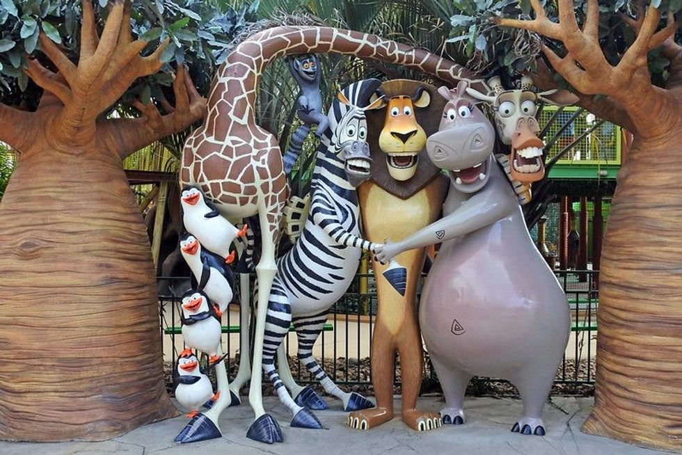 Madagascar film characters at Dreamworld Gold Coast